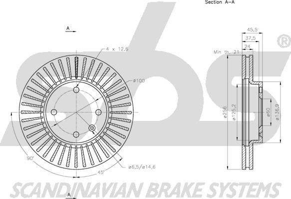 SBS 1815205019 - Disque de frein cwaw.fr