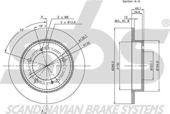 SBS 1815205203 - Disque de frein cwaw.fr