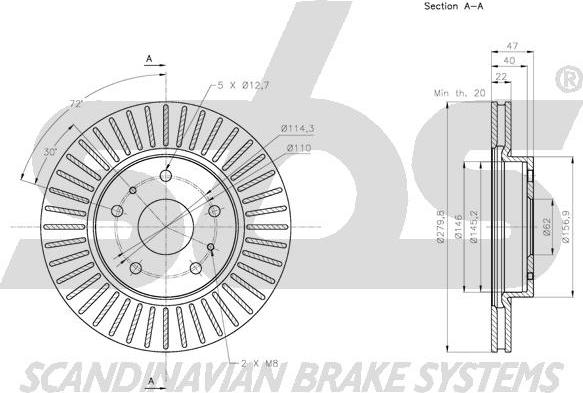 SBS 1815205219 - Disque de frein cwaw.fr