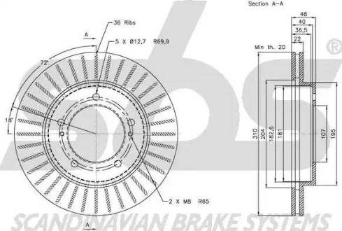 SBS 1815315215 - Disque de frein cwaw.fr