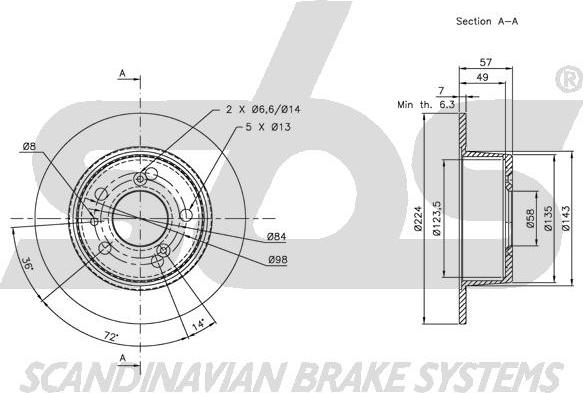 SBS 1815201910 - Disque de frein cwaw.fr