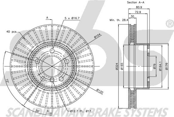 SBS 1815311559 - Disque de frein cwaw.fr