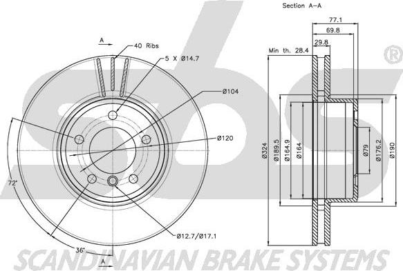 SBS 1815201563 - Disque de frein cwaw.fr