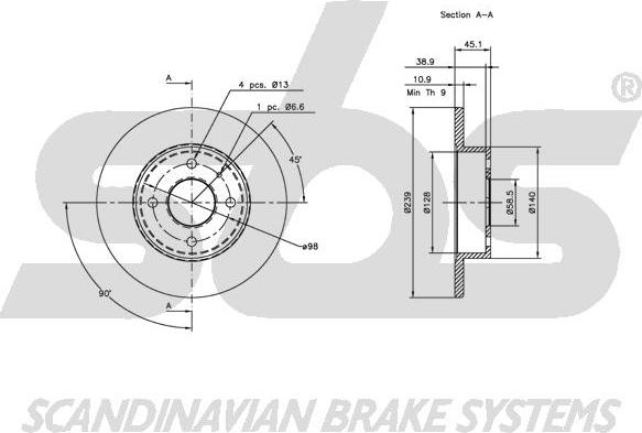 SBS 1815201005 - Disque de frein cwaw.fr