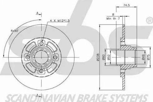 SBS 1815203927 - Disque de frein cwaw.fr