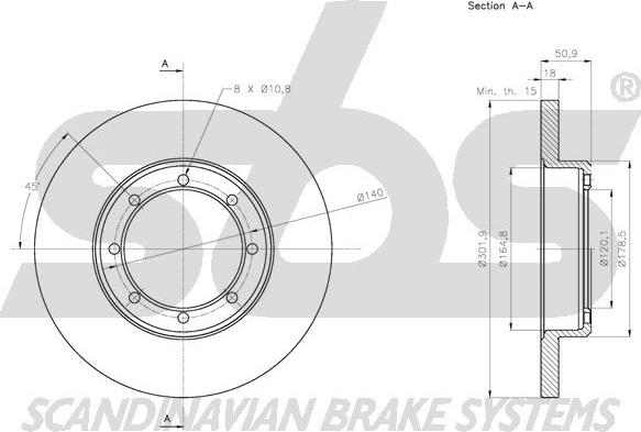 SBS 1815.203979 - Disque de frein cwaw.fr