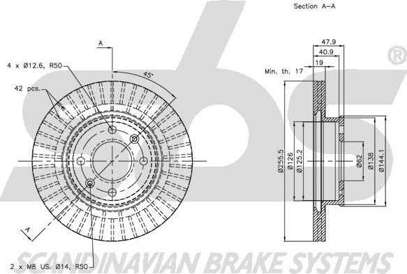 SBS 1815.203418 - Disque de frein cwaw.fr