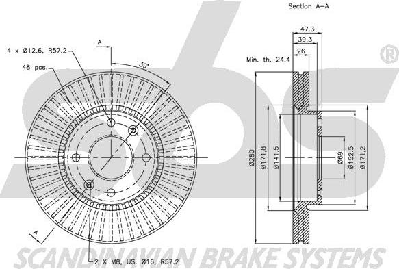 SBS 1815203420 - Disque de frein cwaw.fr