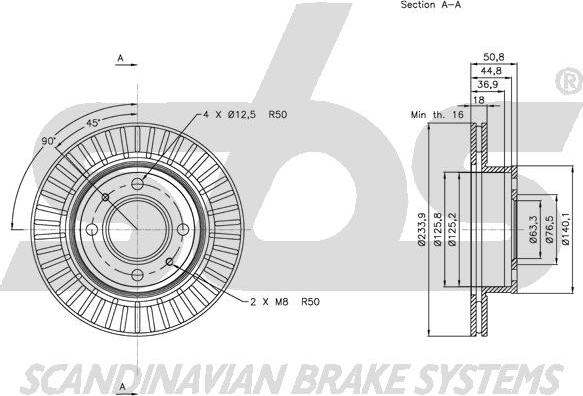 SBS 1815203428 - Disque de frein cwaw.fr