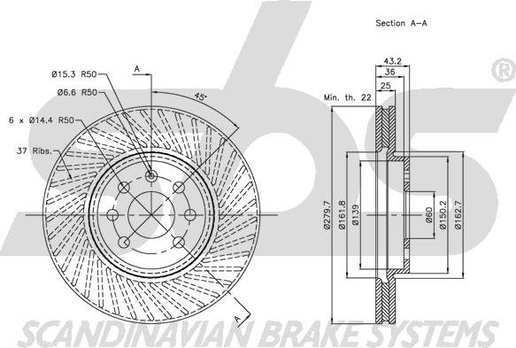 SBS 1815203651 - Disque de frein cwaw.fr