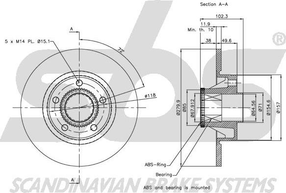 SBS 1815203658 - Disque de frein cwaw.fr