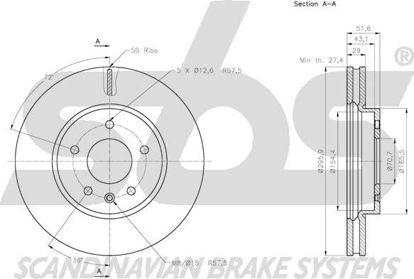 SBS 1815.203666 - Disque de frein cwaw.fr