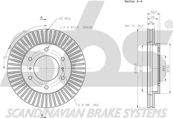 SBS 1815313054 - Disque de frein cwaw.fr