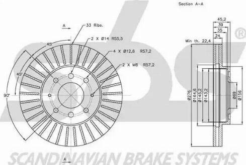 SBS 1815313032 - Disque de frein cwaw.fr