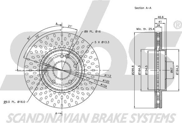 SBS 1815203341 - Disque de frein cwaw.fr