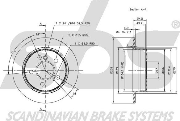 SBS 1815203307 - Disque de frein cwaw.fr