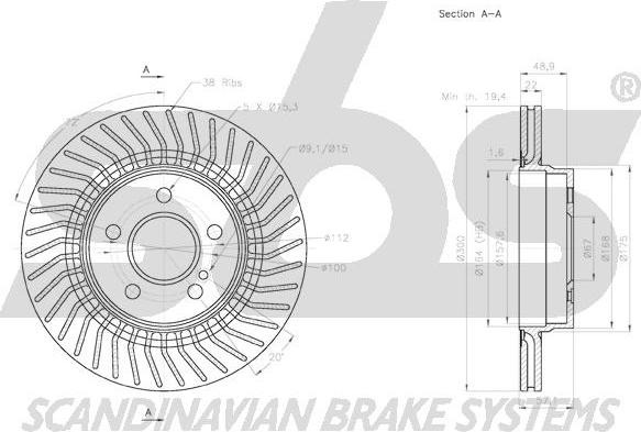 SBS 1815.2033105 - Disque de frein cwaw.fr