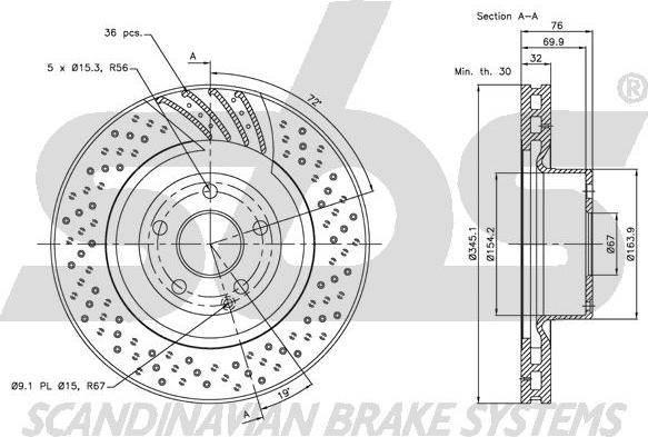 SBS 1815.203380 - Disque de frein cwaw.fr