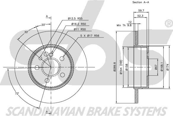 SBS 1815203330 - Disque de frein cwaw.fr