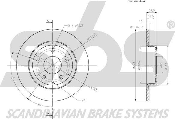 SBS 1815313280 - Disque de frein cwaw.fr