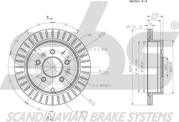 SBS 1815313277 - Disque de frein cwaw.fr