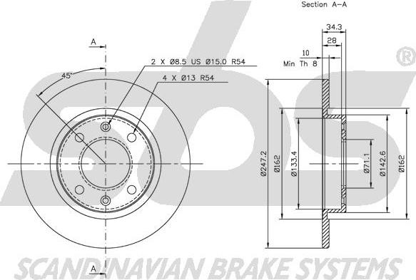 SBS 1815203716 - Disque de frein cwaw.fr