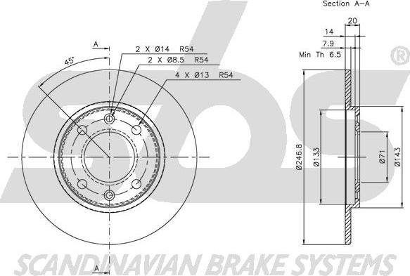 SBS 1815203718 - Disque de frein cwaw.fr