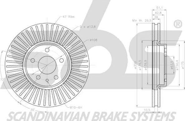 SBS 1815202599 - Disque de frein cwaw.fr