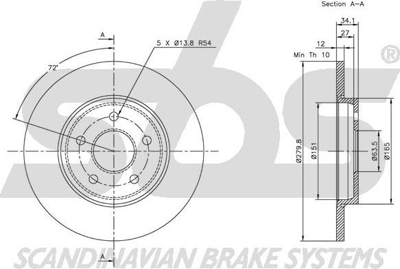 SBS 1815312551 - Disque de frein cwaw.fr