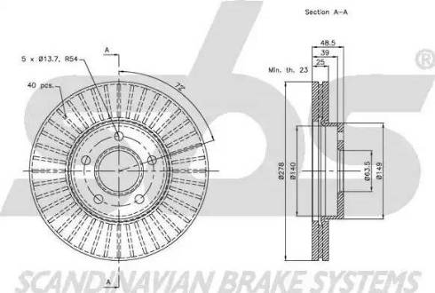 SBS 1815202560 - Disque de frein cwaw.fr