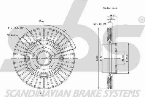 SBS 1815202561 - Disque de frein cwaw.fr