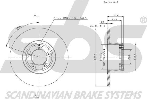 SBS 1815202509 - Disque de frein cwaw.fr