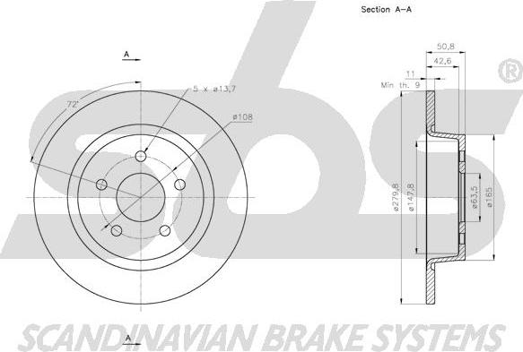 SBS 1815202583 - Disque de frein cwaw.fr