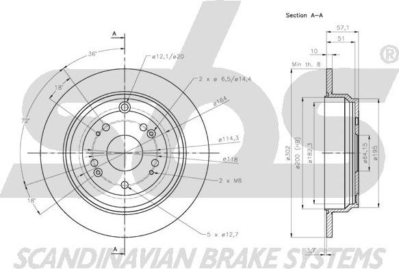 SBS 1815312664 - Disque de frein cwaw.fr