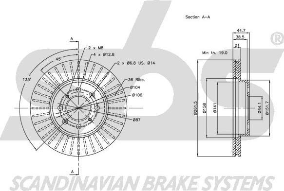 SBS 1815202614 - Disque de frein cwaw.fr