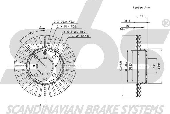 SBS 1815202612 - Disque de frein cwaw.fr