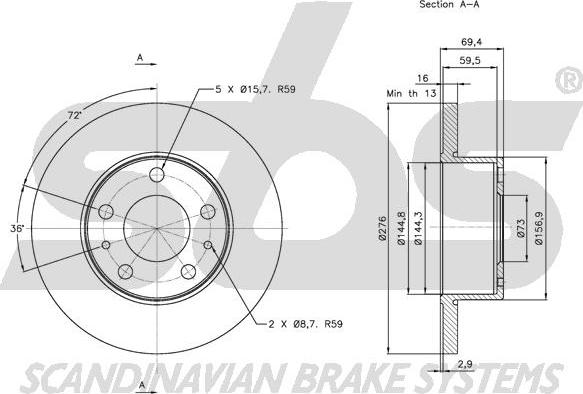 SBS 1815.202346 - Disque de frein cwaw.fr