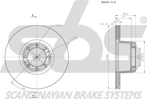 SBS 1815202352 - Disque de frein cwaw.fr