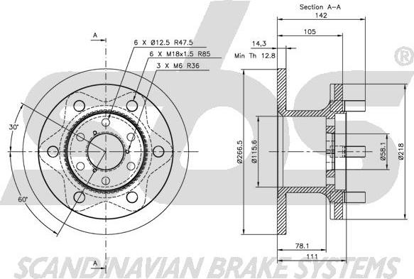 SBS 1815202306 - Disque de frein cwaw.fr