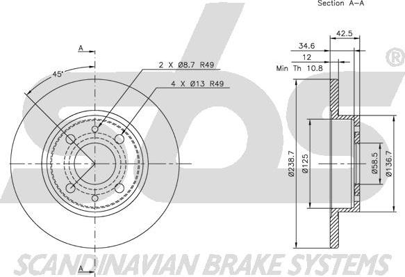 SBS 1815202311 - Disque de frein cwaw.fr