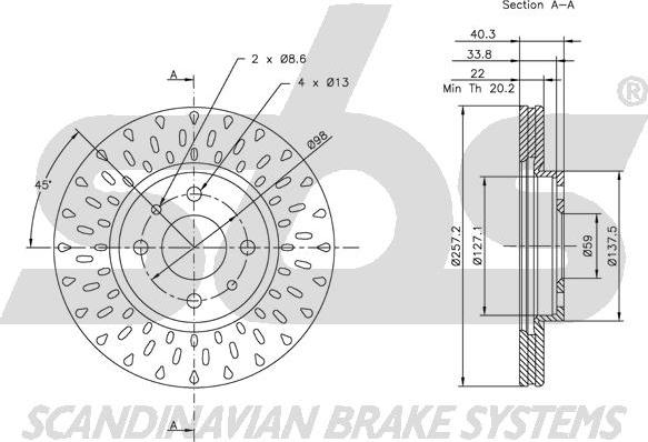 SBS 1815312336 - Disque de frein cwaw.fr