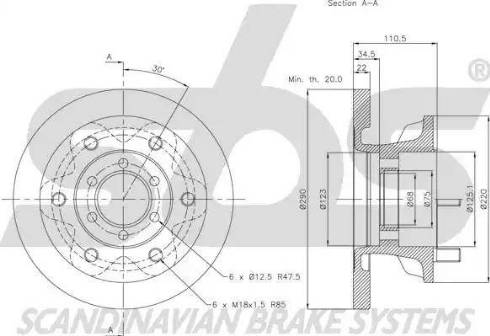 SBS 1815312338 - Disque de frein cwaw.fr