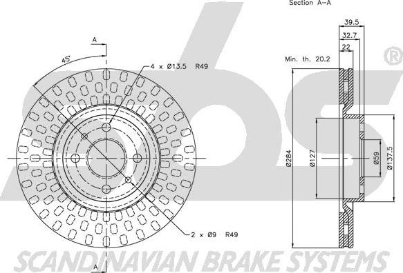 SBS 1815312327 - Disque de frein cwaw.fr