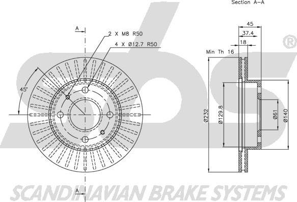 SBS 1815202244 - Disque de frein cwaw.fr