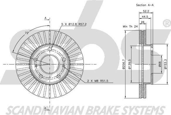 SBS 1815202243 - Disque de frein cwaw.fr