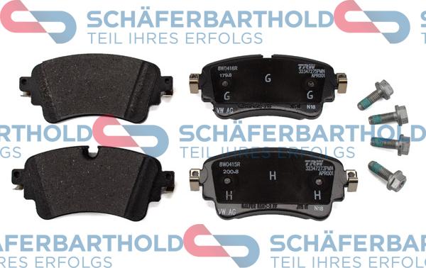 Schferbarthold 315 04 130 01 11 - Kit de plaquettes de frein, frein à disque cwaw.fr