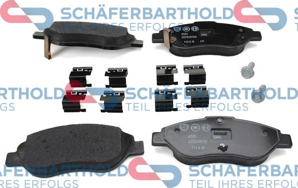 Schferbarthold 315 08 101 01 11 - Kit de plaquettes de frein, frein à disque cwaw.fr