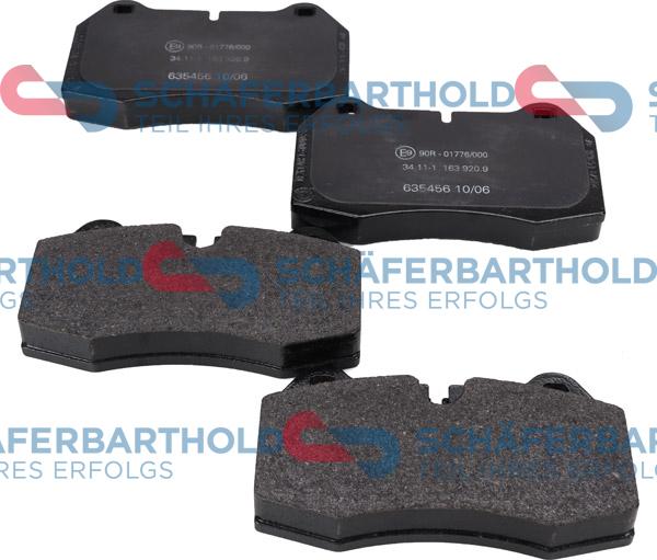 Schferbarthold 315 02 549 01 11 - Kit de plaquettes de frein, frein à disque cwaw.fr