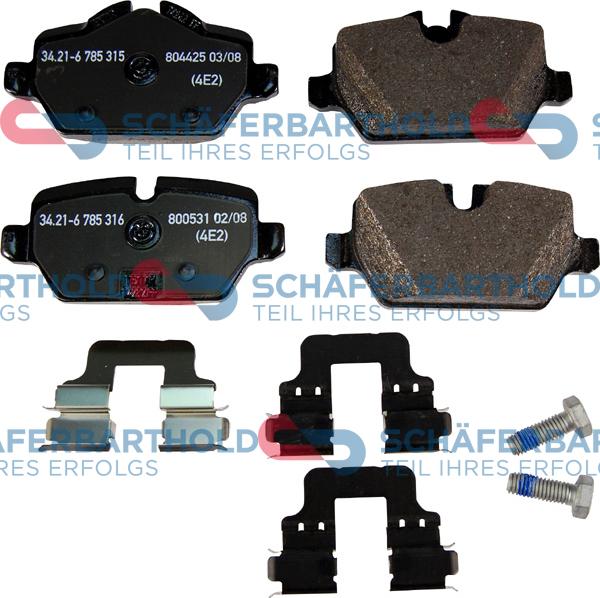 Schferbarthold 315 02 008 01 11 - Kit de plaquettes de frein, frein à disque cwaw.fr