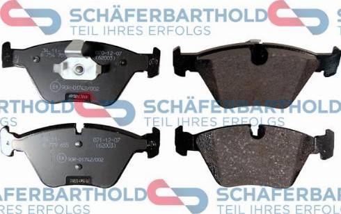 Schferbarthold 315 02 137 01 11 - Kit de plaquettes de frein, frein à disque cwaw.fr